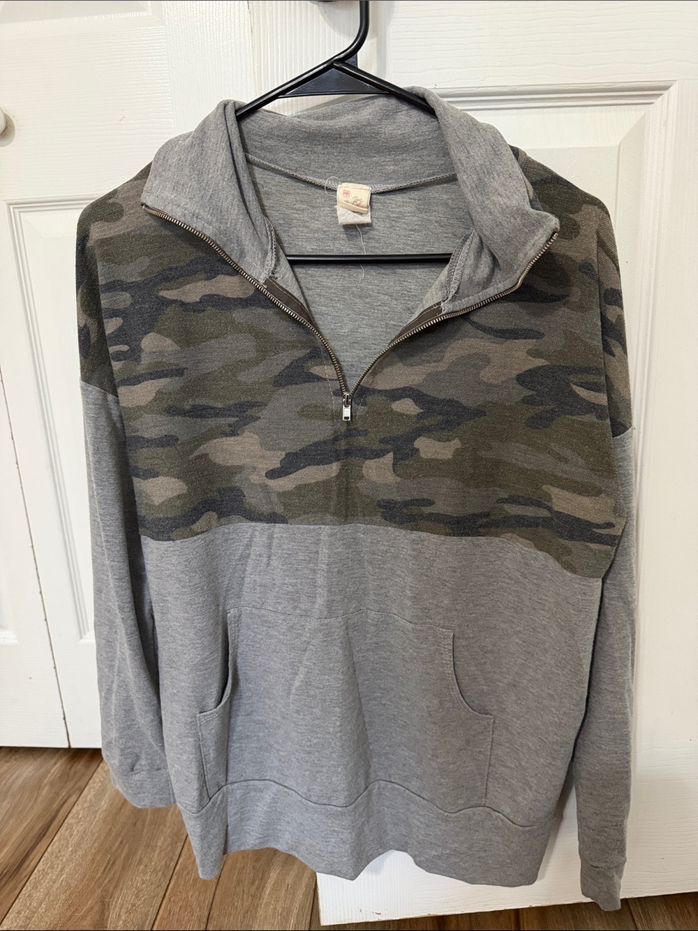 7th Ray Gray Camo Half-Zip Pullover Sweatshirt